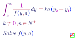 Solve f(y,a)
