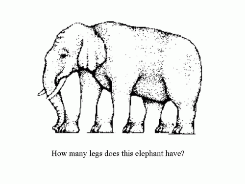 How many legs does this elephant have ?